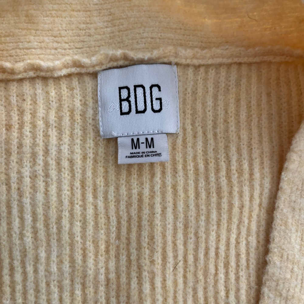 Urban Outfitters BDG Embroidered Cardigan Yellow Medium - Picture 4 of 4